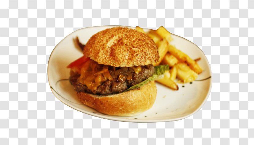 Hamburger Cheeseburger French Fries Fast Food Gourmet - Patty - Beef Burger With Transparent PNG