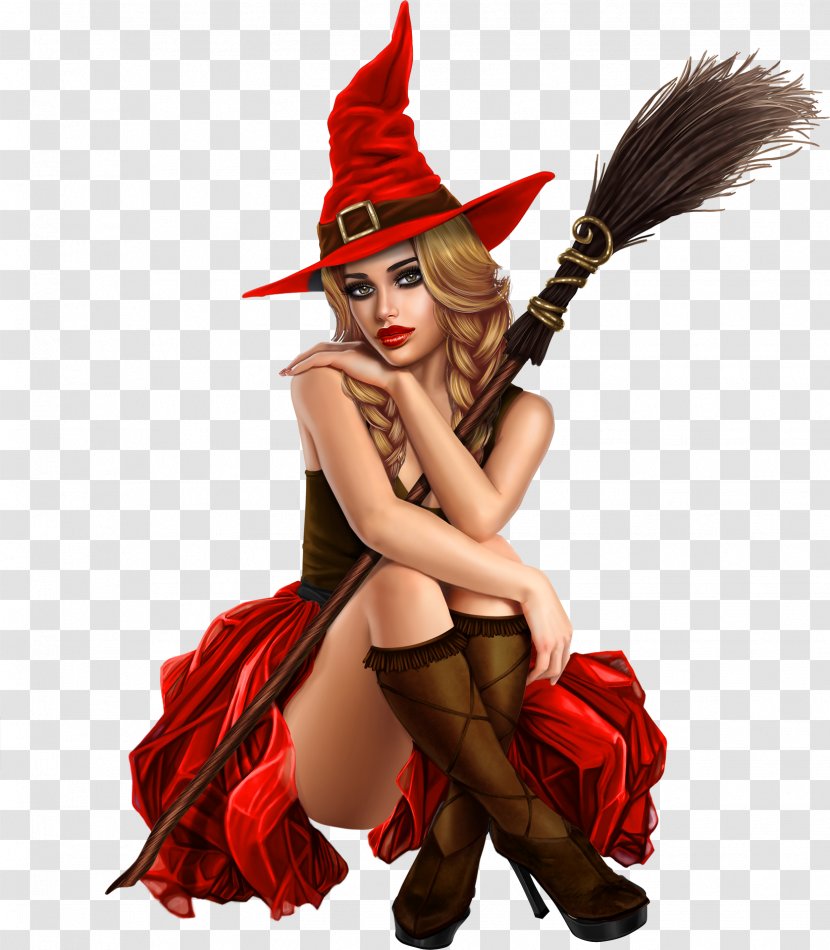 Witchcraft Costume Broom Halloween - Flower - Witch Transparent PNG