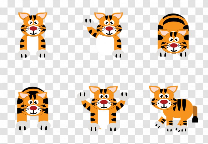 Tiger Cartoon Cat Animation - Area - Creative Transparent PNG