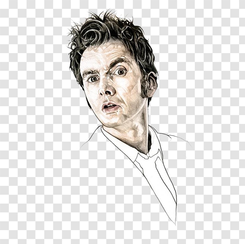 David Tennant Fifth Doctor Who Tenth - Sixth - Hand-painted Head Boy Transparent PNG