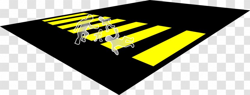 Zebra Crossing Clip Art - Yellow Transparent PNG