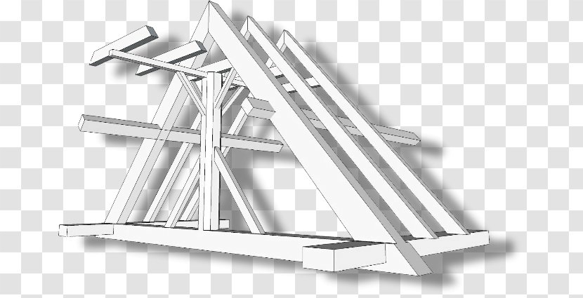 Purlin Roof Rafter Crown Post Beam - Material - Queen Truss Transparent PNG