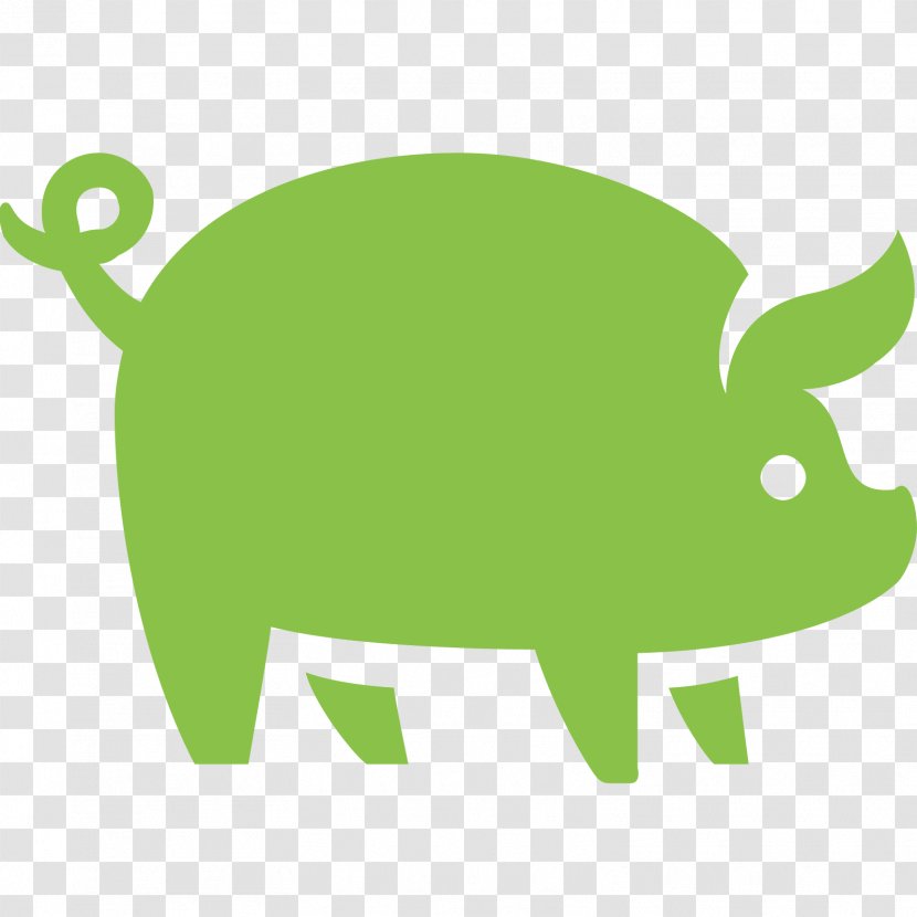 Domestic Pig Clip Art - Animal - Green Transparent PNG