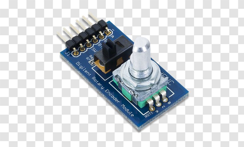 Microcontroller Electronics Pmod Interface 12-bit Digital-to-analog Converter - Technology - Rotary Push Button Transparent PNG