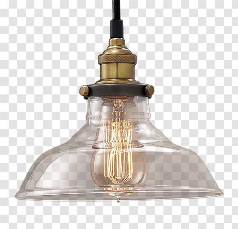 Light Fixture Incandescent Bulb Lighting Brass Light-emitting Diode - Lamp Shades Transparent PNG