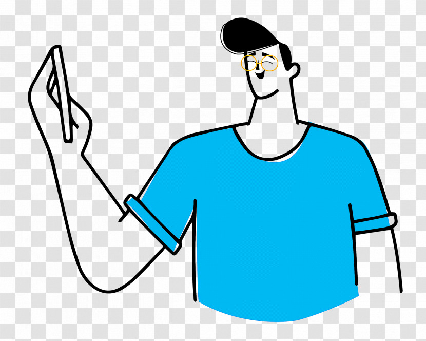 Holding Phone Transparent PNG