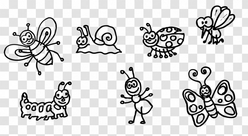 Number Bee Insect Drawing Clip Art - Hand Transparent PNG