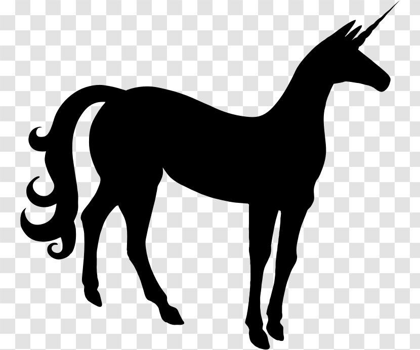 Horse Unicorn Silhouette Clip Art - Like Mammal - Horn Transparent PNG