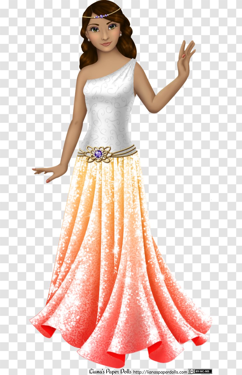 Paper Doll Clothing Dress - Frame - Flowing Hair Transparent PNG
