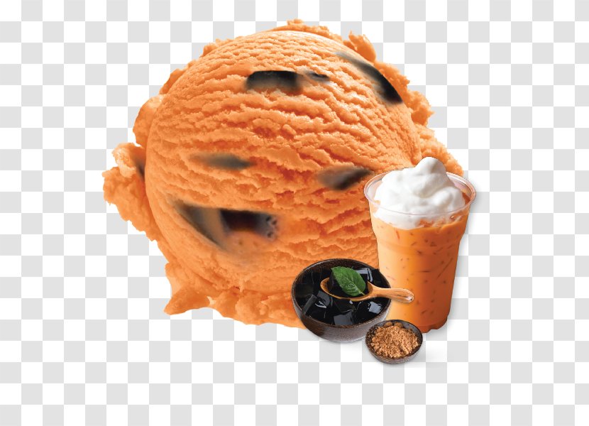 Gelato Ice Cream Thai Tea Grass Jelly Transparent PNG