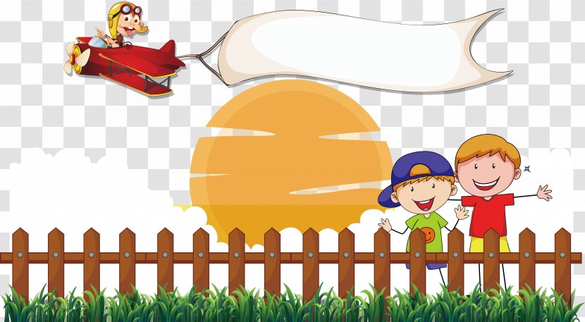 Fence Cartoon Illustration - Children Transparent PNG