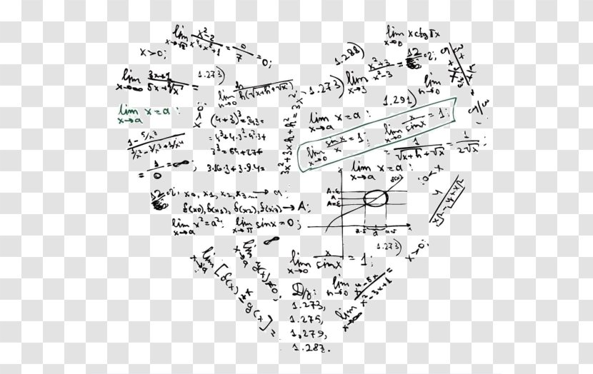 Mathematics Formula Heart Shape Euclidean Vector - Silhouette Transparent PNG