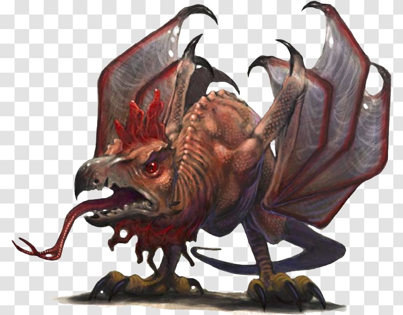 Chicken Cockatrice Dragon Monster Bestiary - Being - Pathfinder Transparent PNG