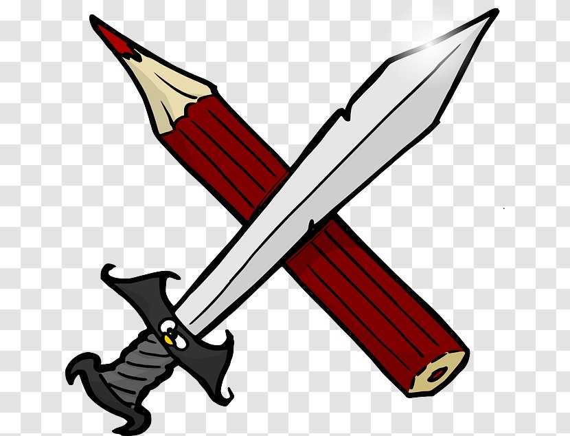 Pencil Sword Drawing Clip Art - Crayon - Sharpener Clipart Transparent PNG