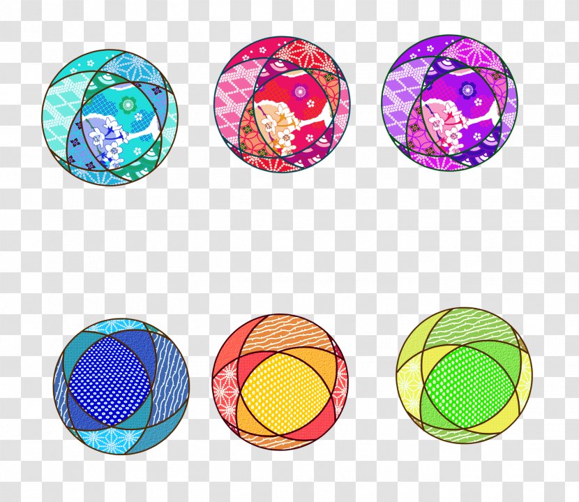 Japan Motif - Sphere - Japanese Spherical Color Pattern Transparent PNG