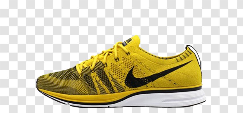 Nike Free Sneakers Flywire Shoe - Yellow Transparent PNG