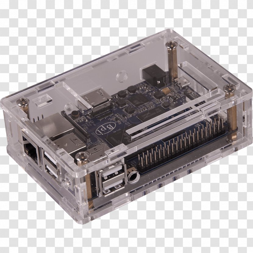 Computer Hardware Cases & Housings Microcontroller Electronics Banana Pi - Flash Memory - Enclosure Transparent PNG