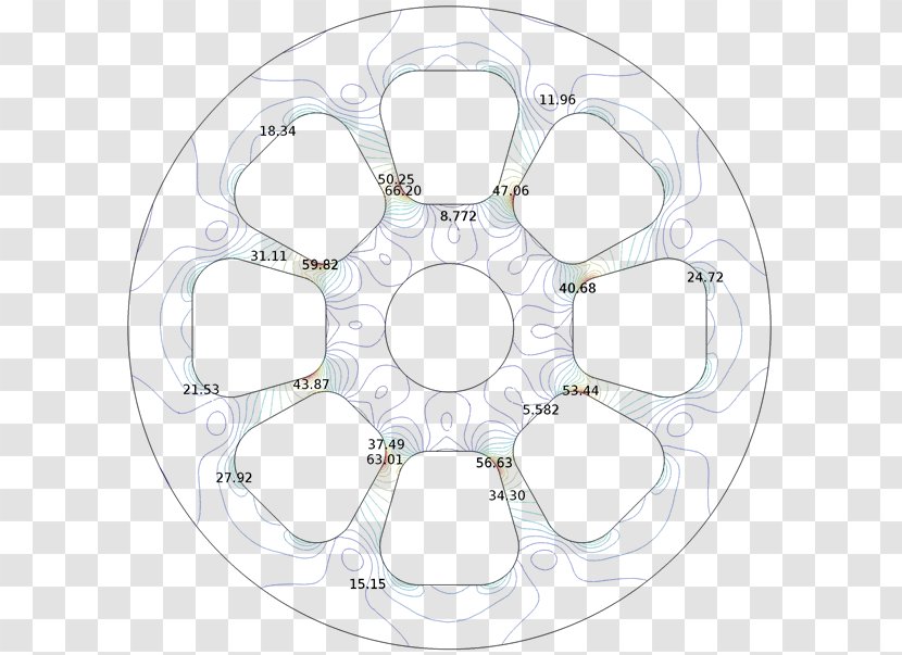 Contour Line Isosurface Plot Stress - Auto Part Transparent PNG