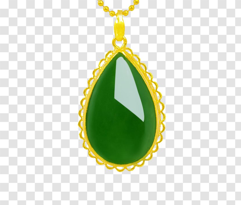 Locket Yellow - Emerald Pendant Transparent PNG