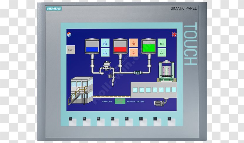 SIMATIC User Interface Automation Computer Monitors Siemens - Simatic S7200 Transparent PNG