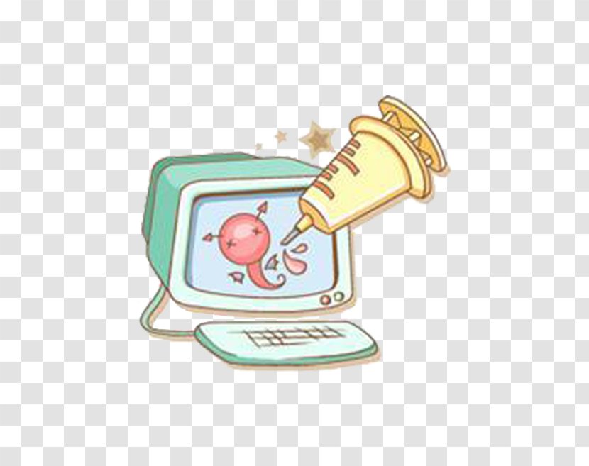 Computer Cartoon Illustration Transparent PNG