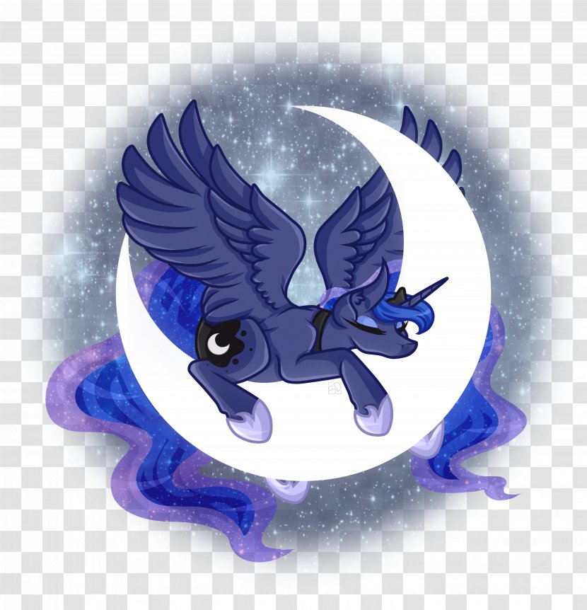 Figurine Purple Legendary Creature - Cobalt Blue - Crescent Moon Transparent PNG