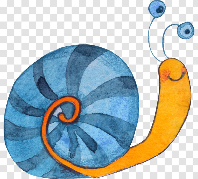 Reptile Cartoon Clip Art - Blue Snail Transparent PNG