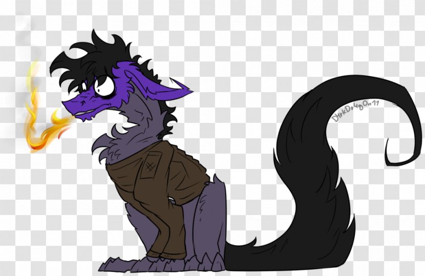 Dragon Horse Cat Cartoon - Purple Transparent PNG