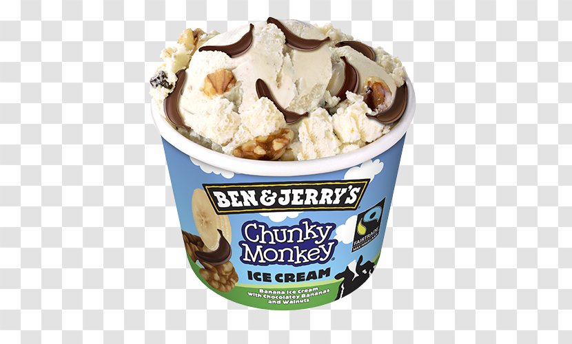 Ice Cream Chocolate Brownie Ben & Jerry's Chunky Monkey - Flower - Peanut Butter Blondies Transparent PNG