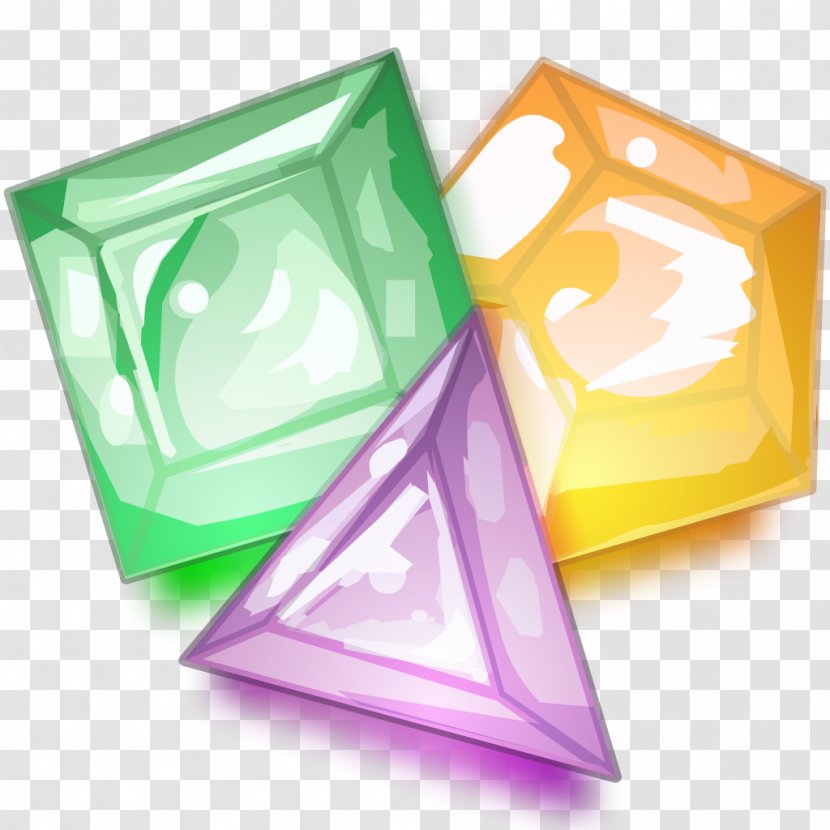 Cartoon People - Gemstone - Triangle Paperweight Transparent PNG