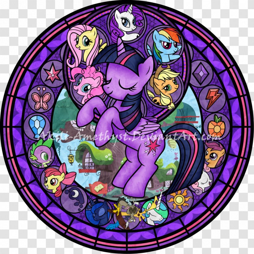 Twilight Sparkle Window Stained Glass Pony Transparent PNG