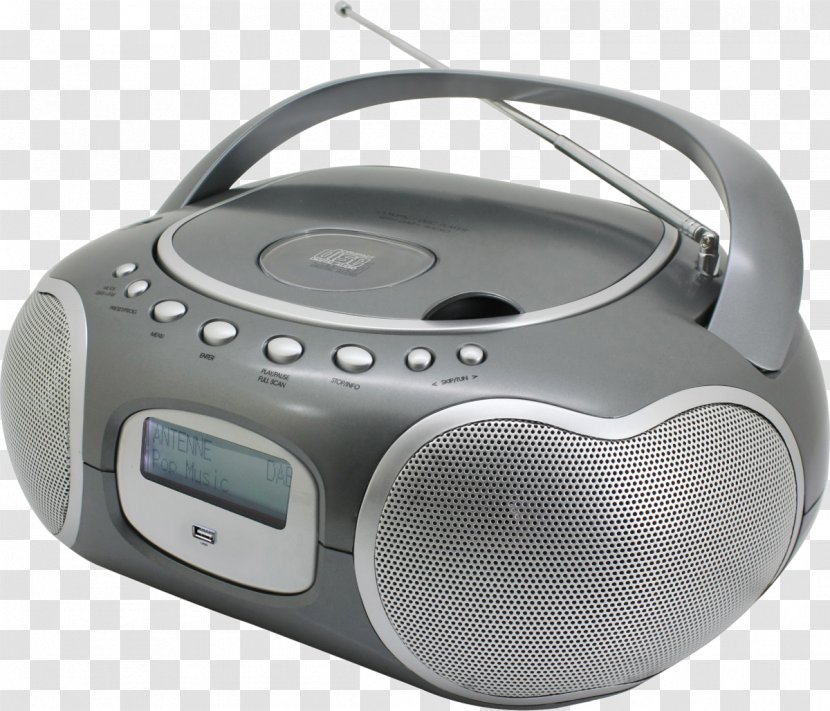SoundMaster SCD DAB+ Radio/CD AUX Digital Audio Broadcasting FM Radio - Compact Disc - Ghetto Blaster Transparent PNG