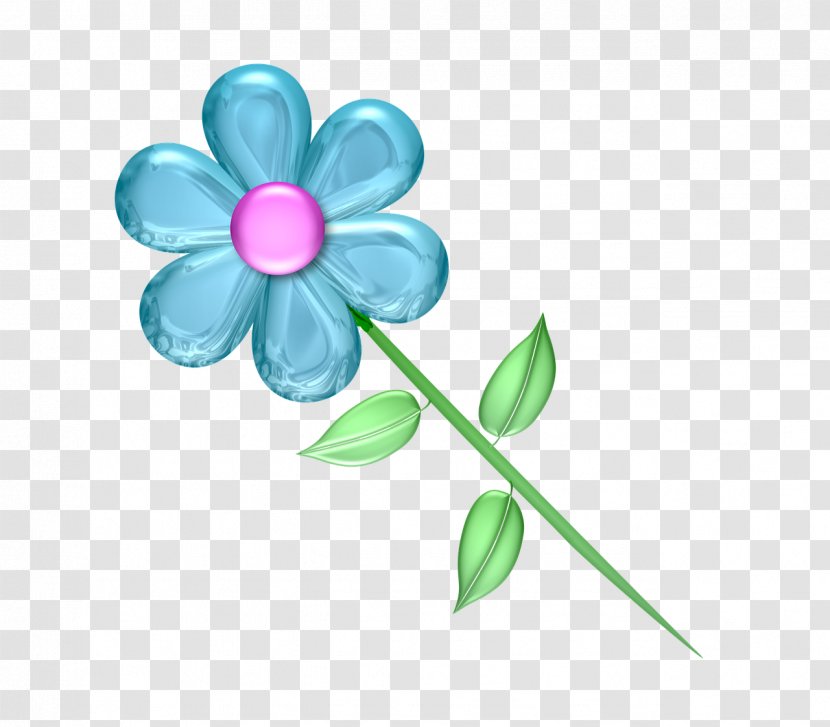 Petal Flower - Bluegreen Transparent PNG