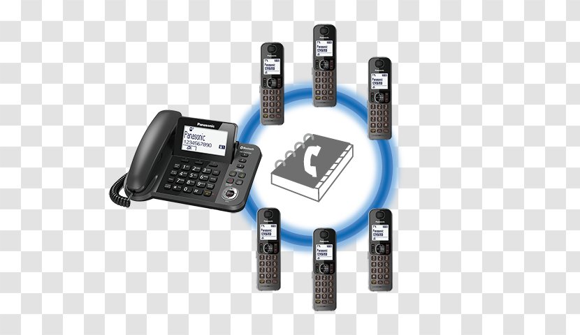 Cordless Telephone Panasonic Home & Business Phones Answering Machines - 2line Kxtg - Electronics Transparent PNG