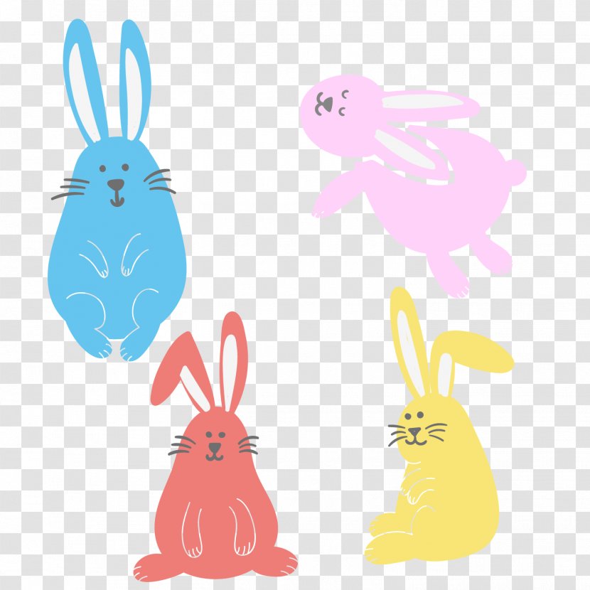 Easter Bunny Rabbit - Painted Element Vector Material Transparent PNG