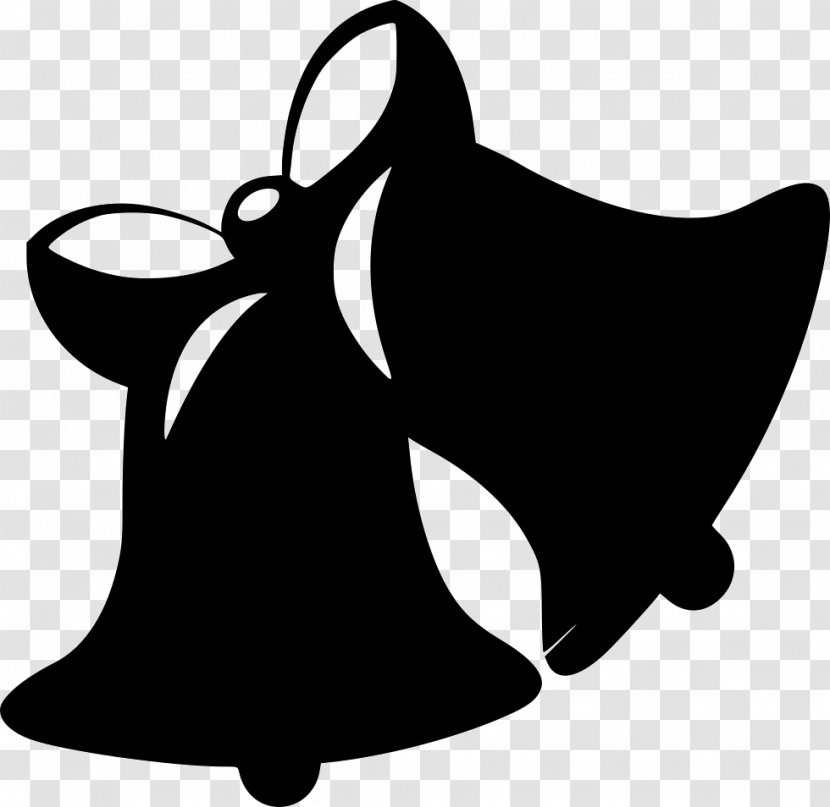 Clip Art Cat Silhouette Jingle Bell - Footwear Transparent PNG