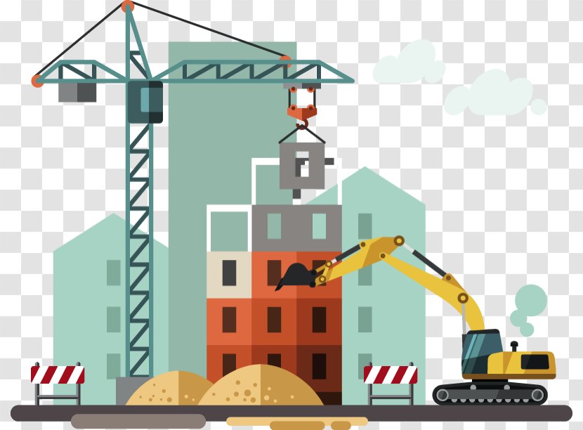 Real Estate Background - Tower - Construction Equipment Diagram Transparent PNG