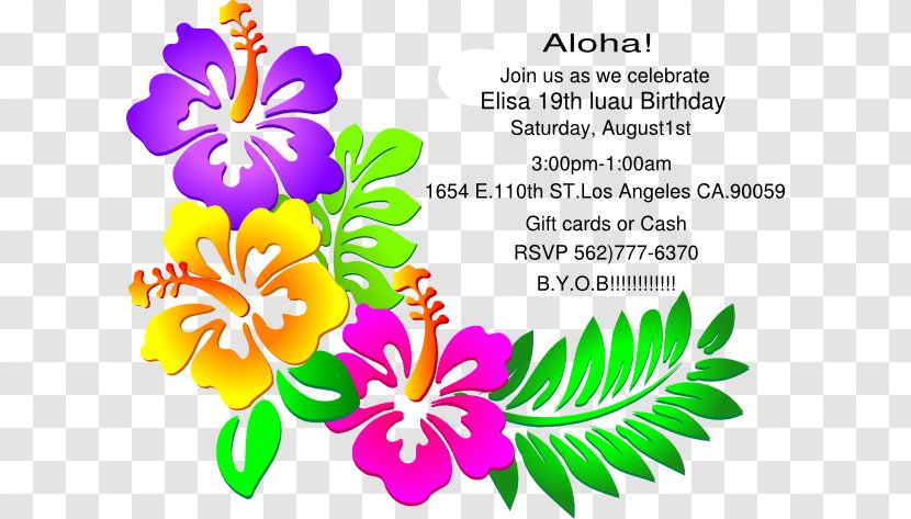 Hawaii Yellow Hibiscus Clip Art - Blog - Tropical Invitation Transparent PNG