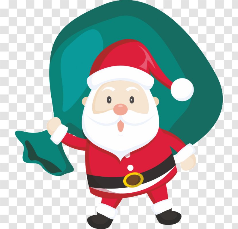Santa Claus Christmas Paper Gift - Fictional Character Transparent PNG
