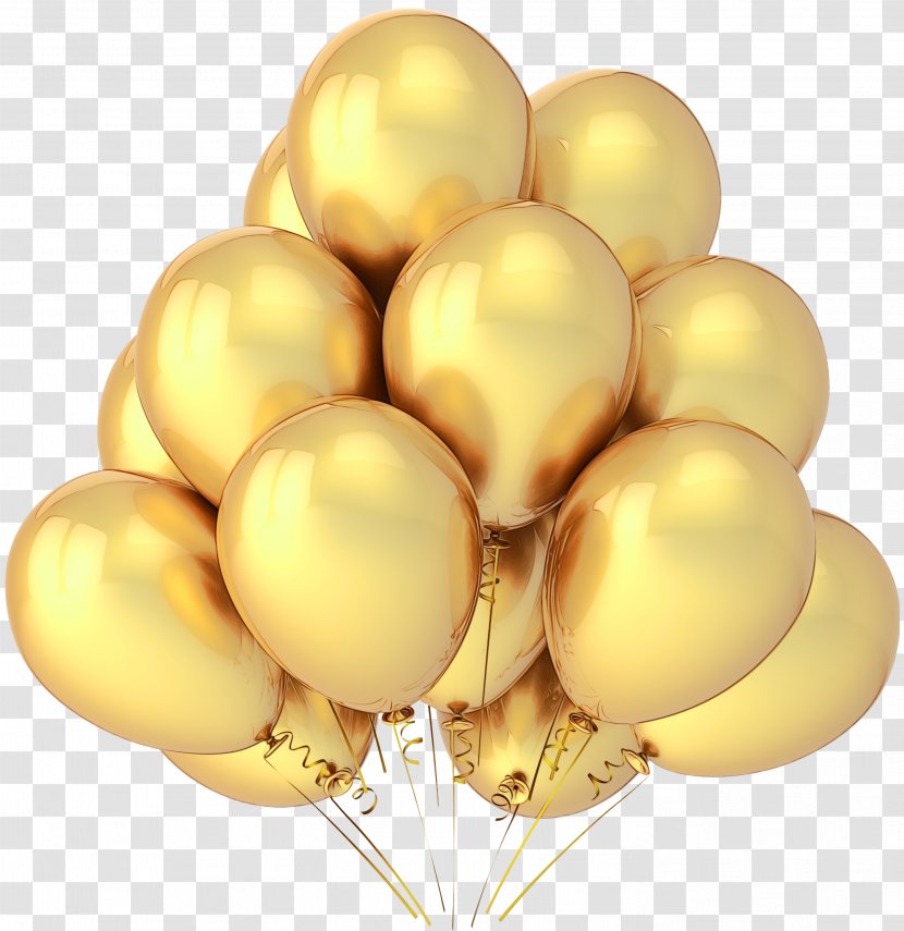 Beige Balloon Clip Art Gold - Party Supply Transparent PNG