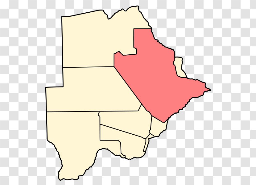 Central District Blank Map Geography Of Botswana Wikipedia Transparent PNG