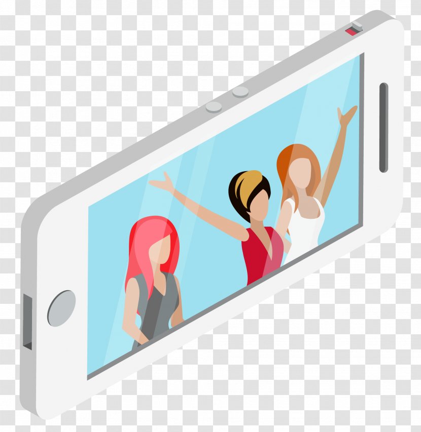 Mirror Cartoon - Silhouette - Vector Mobile Phone Transparent PNG