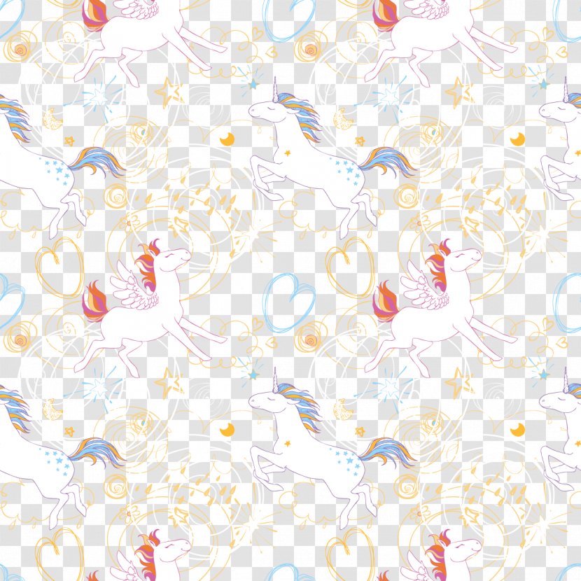 Textile Blue Area Pattern - Material - Vector Horse Fairy Background Transparent PNG