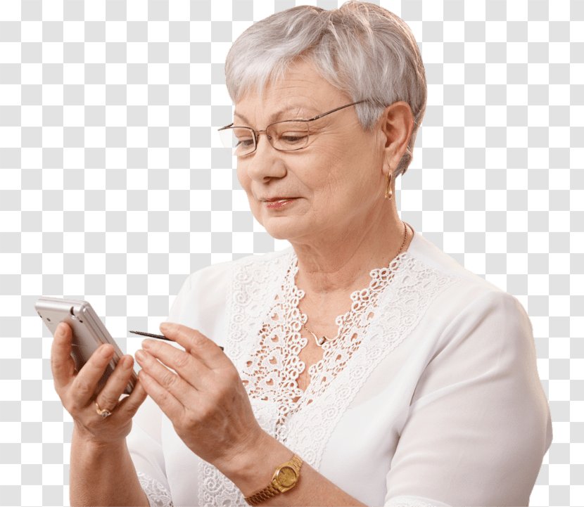 Smartphone Mobile Phones PDA Female - Finger - Old People Transparent PNG
