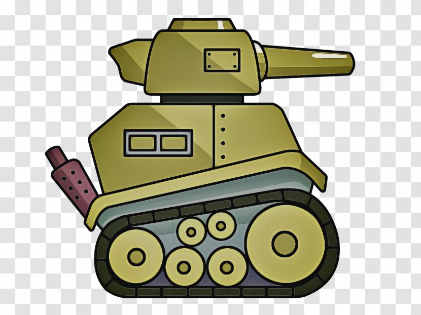 Combat Vehicle Tank Motor Yellow Cartoon - Robot Mode Of Transport Transparent PNG