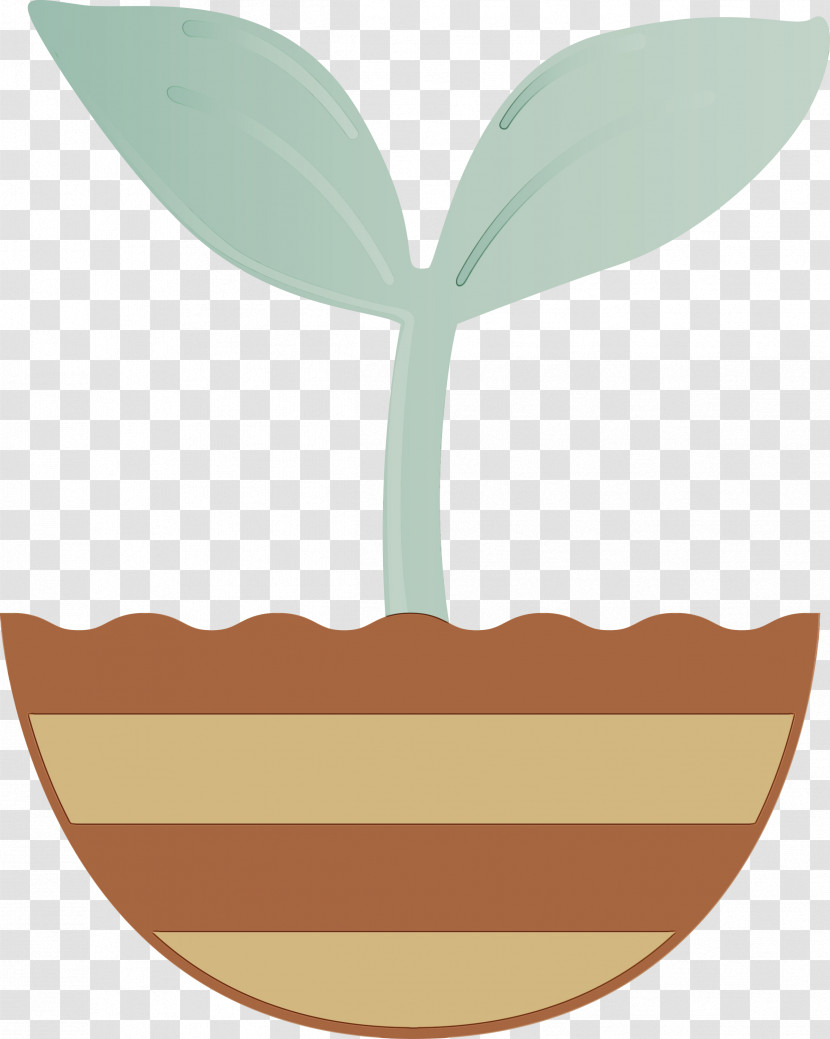 Leaf Tree Plant Logo Beige Transparent PNG