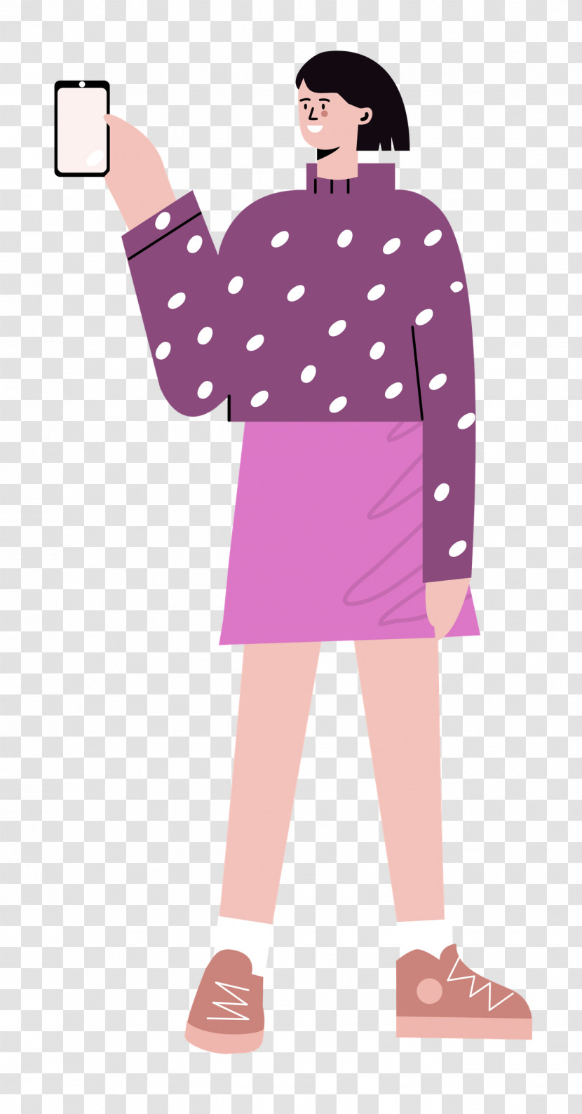 Standing Skirt Woman Transparent PNG