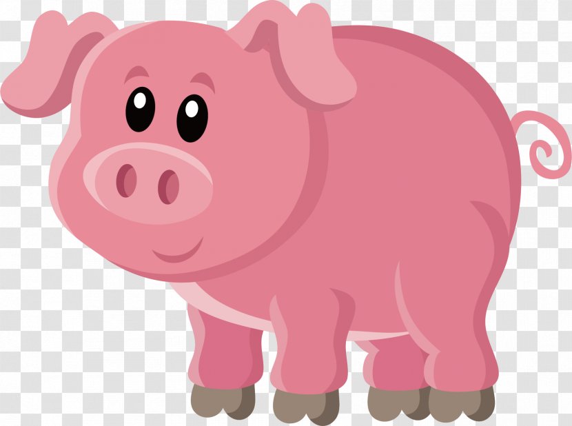 Pig Wilbur Clip Art - Pet - Pink Vector Transparent PNG