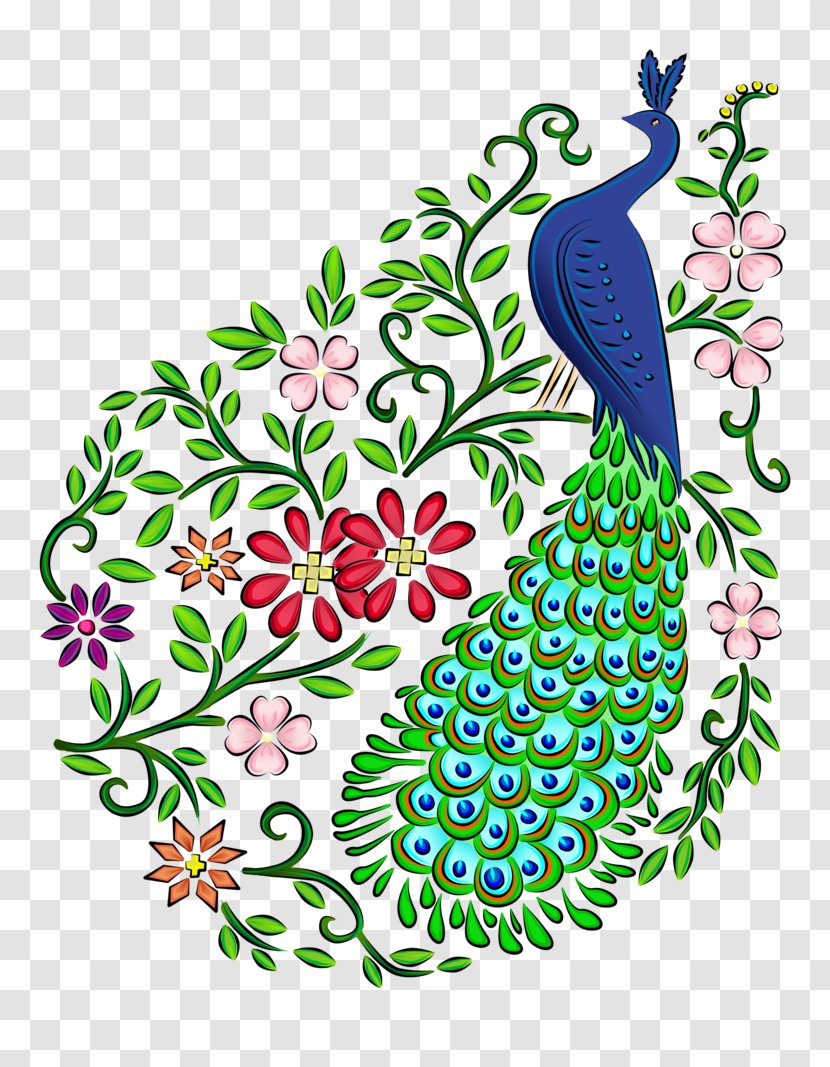 Art Asiatic Peafowl Drawing Bird - Painting - Peacock Transparent PNG
