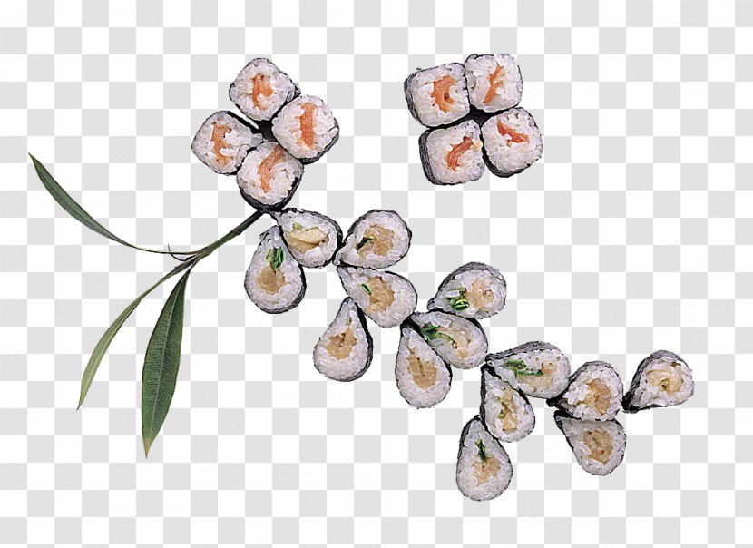 Sushi Japanese Cuisine European - Gratis - Put Into A Flower-shaped Transparent PNG